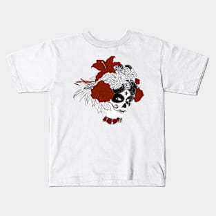 Día de los Muertos Skull Face Kids T-Shirt